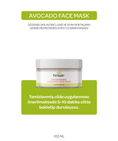 ORNATE Blackhead Acne Pore Purifying Avocado Face White Clay Mask 100ml - Buy Online on GoSupps.com