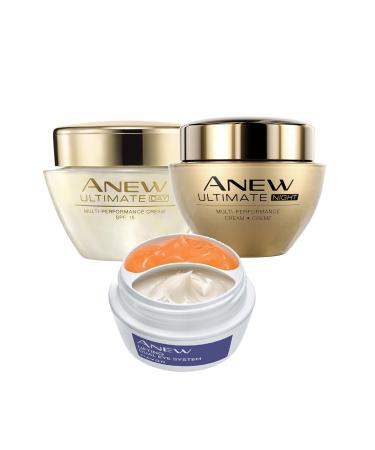 Avon Anew Ultimate Day and Night Face Cream and Lift Double Eye Contour Care Package