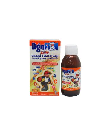 Dgn Fish Kids Omega3 Fish Oil L-argenine Vitamin Mineral Liquid Food Supplement 150 ml