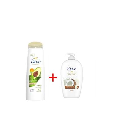 Dove Shampoo + Dove Moisturizing Liquid Soap