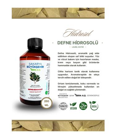 SBB SERA Laurel Hydrosol 250ml - 100% Natural Halal Vegan Certified