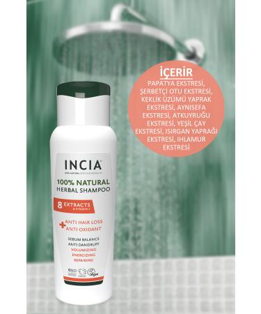 INCIA 0 Natural Anti-Hair Loss Shampoo 8 Valuable Plant Extracts Vegan 275 ml - Buy Online on GoSupps.com