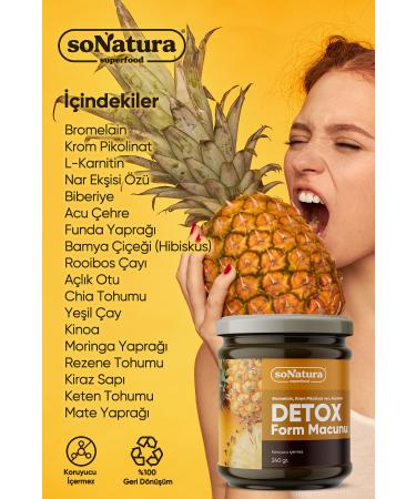 Sonatura Detox Form Paste (BROMELAIN CHROME PICOLINATE AND L-CARNITINE) 240 Gr. - Buy Online on GoSupps.com