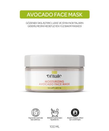 ORNATE Blackhead Acne Pore Purifying Avocado Face White Clay Mask 100ml - Buy Online on GoSupps.com
