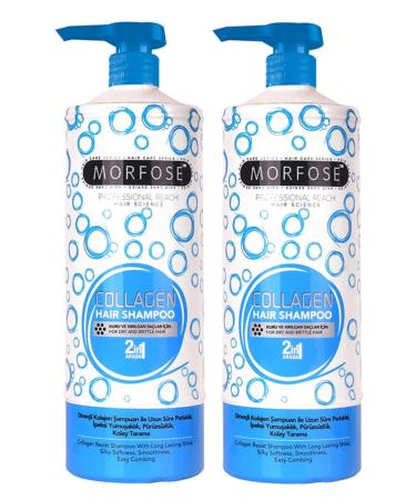 Morfose Hair Care Shampoo Containing Collagen 1000 ml 2 Pieces