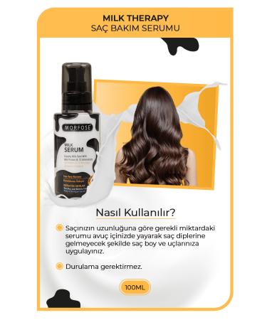 Morfose Milk Therapy Keratin Hair Serum 100 Ml - Repairs Damaged Hair Soft and Lively Hair - Buy Online on GoSupps.com