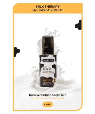 Morfose Milk Therapy Keratin Hair Serum 100 Ml - Repairs Damaged Hair Soft and Lively Hair