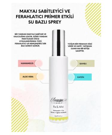 BLOUMSIE Fix & Mist Hammamelis Cica Aloe Vera Caffeine And Bamboo Skin Tone Equalizing Mist - Buy Online on GoSupps.com