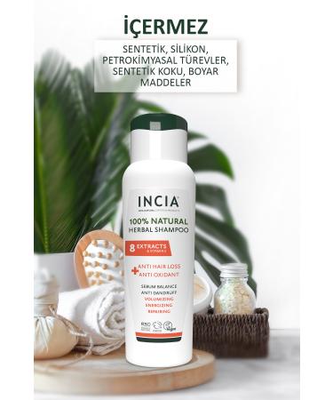 INCIA 0 Natural Anti-Hair Loss Shampoo 8 Valuable Plant Extracts Vegan 275 ml - Buy Online on GoSupps.com
