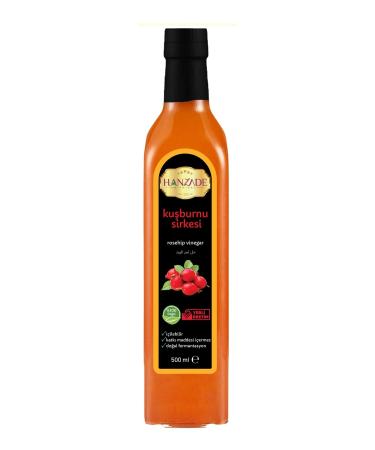 Hanzade Herbal Rosehip Vinegar 500 ml Natural Fermented Pure Drinkable Glass Bottle Rosehip Vinegar (KU-425410)