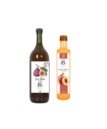 Suheylaana Natural Fig Vinegar 1500 Ml And Natural Peach Vinegar 500 Ml