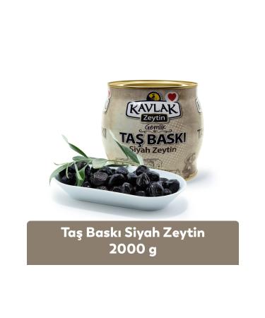 Kavlak Stone Printed Gemlik Black Olives 2 Kg