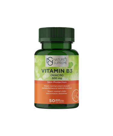 Natures Supreme Vitamin B3 500 Mg (No Flush) 50 Capsules