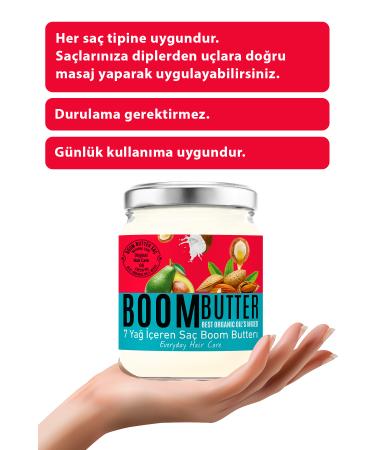 BOOM BUTTER 7 Oil Nourishing and Moisturizing Hair Care Oil 190 ml - Buy Online on GoSupps.com