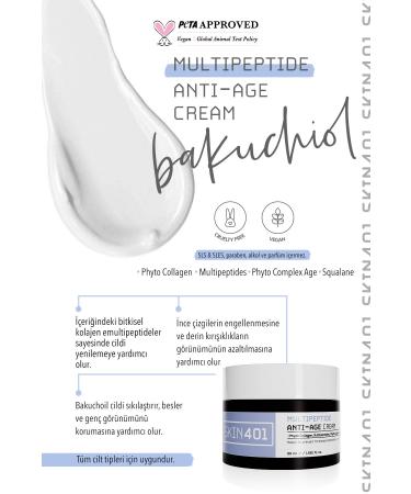 Skin401 Multipeptide Bakuchiol (vegan Retinol) Anti-Aging and Anti-Wrinkle Cream 50ml - Buy Online on GoSupps.com