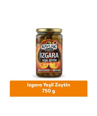 Kavlak Olive Kavlak Grilled Green Olives 750 gr Glass Jar