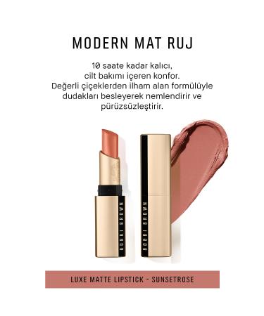 Bobbi Brown SUNSET ROSE - 10 HOUR LASTING CREAMY LUXE MATTE LIPSTICK - PSSN188