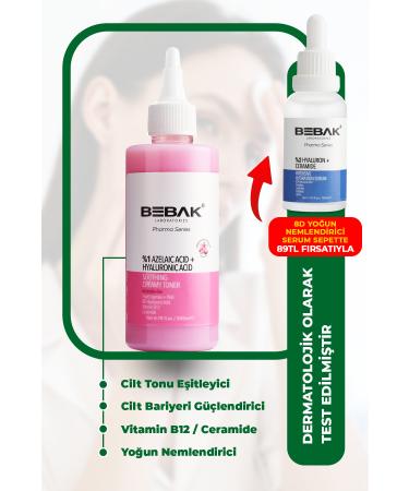 Bebak Pharma Sensitive Skin Tone Equalizer Barrier Strengthener Purifying Tonic 200 ml