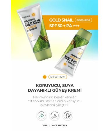 LEBELAGE Anti-Stain and Anti-Wrinkle Snail Extract Gold Snail Spf 50 + Sun Cream - Buy Online on GoSupps.com
