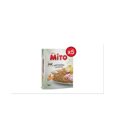 Mito Adult Cat Chicken Adult Cat Food 1 kg x 5 Pieces