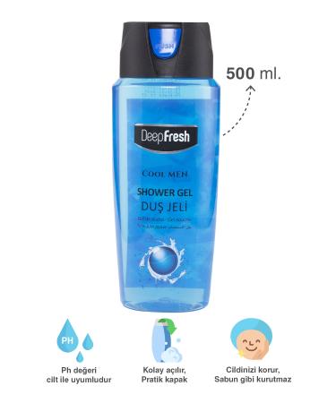 Deep Fresh Practical Cover Men's Shower Gel Cool Men 500 ml - Buy Online on GoSupps.com