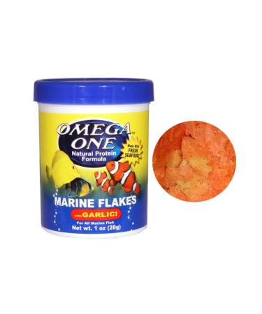 OMEGA ONE Marine Flakes With Garlic Flake Food 28g