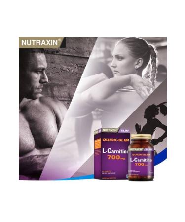Nutraxin Quick Slim L-carnitine 700mg 60 Tablets + Pill Box - Buy Online on GoSupps.com