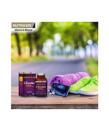 Nutraxin Quick Slim L-carnitine 700mg 60 Tablets + Pill Box - Buy Online on GoSupps.com