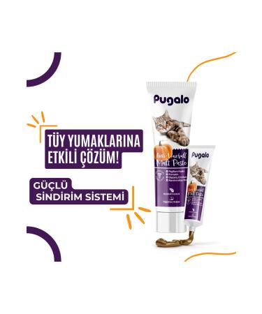 PUGALO Hairball Malt Paste Vitamin Additive Malt Paste for Cats Preventing Hairballs 100 ml - Buy Online on GoSupps.com