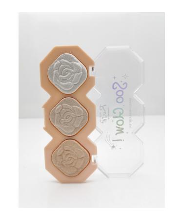 Cosha Beauty Rose Soo Glow 3-Pack Illuminating Palette - Highlighter
