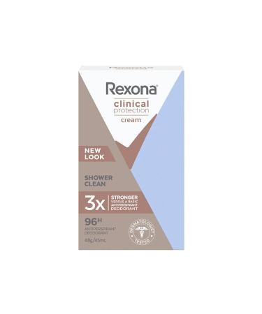 Rexona Clinical Protection Women's Stick Deodorant Shower Clean Up to 96 Hours Protection 45 ml X2 Pcs - Buy Online on GoSupps.com