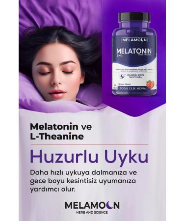 Melamoon Natural Melatonin and Theanine Containing 120 Tablets Supplementary Food 3 Mg X 2 BOXES - Buy Online on GoSupps.com