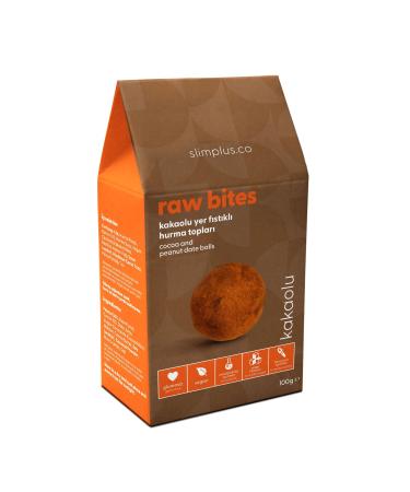 slimplus 4'' Gluten Free Vegan Peanut Date Balls Raw Bites Mix Package 100gr - Buy Online on GoSupps.com