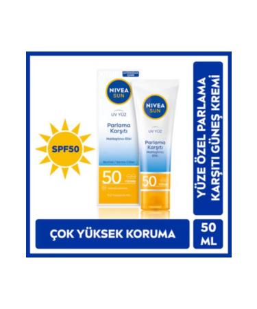 NIVEA Sun SPF50 Anti-Shine and Mattifying Sunscreen Face Sun Cream 50 ml