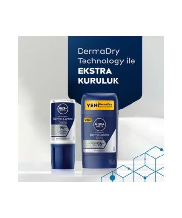 NIVEA Men Men's Stick Deodorant Derma Control Clinical 50 ml 96 hours Superior Protection - Buy Online on GoSupps.com
