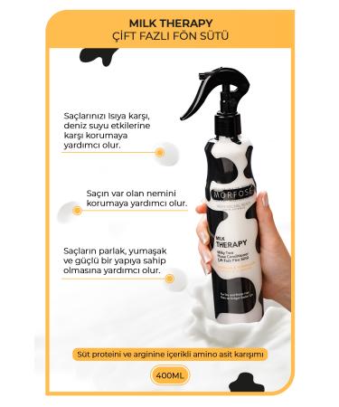 Morfose Milk Therapy Dual Phase Blow Dry Milk 400 ml Milk Therapy Mask 500 ml - Buy Online on GoSupps.com