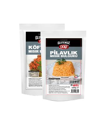 Dola 2-Piece Gluten-Free Bulgur Set Corn Bulgur for Meatballs and Rice 1 Kg X 2 Pieces