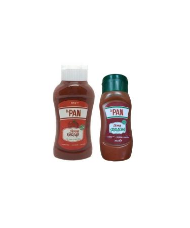 Dr. Pan Dr. Pan 2-Pack Sugar-Free Sauce Ketchup 520 gr and Sriracha Sauce 260 gr Sugar-Free Low Calorie