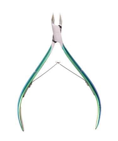 Xolo Cobalt Fine Mouth Metallic Green Professional Manicure Sharpened Meat Nippers Thick Steel 7 mm XLP501E