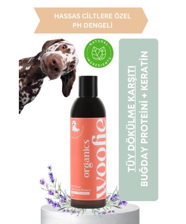 Woofie Organics Anti-Shedding Organic Dog Shampoo - Lavender Oil & Keratin 250 Ml