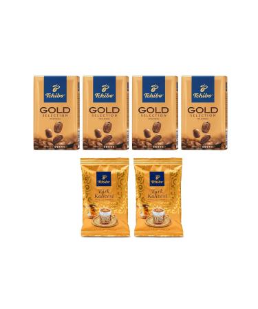 Tchibo Gold Filter Coffee 250 gr 4 Pieces + Turkish Coffee 100 gr 2 Pieces