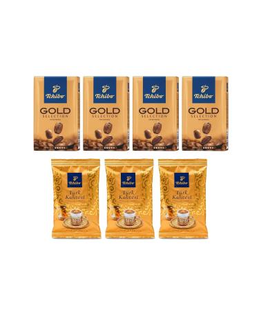 Tchibo Gold Filter Coffee 250 gr 4 Pieces + Turkish Coffee 100 gr 3 Pieces