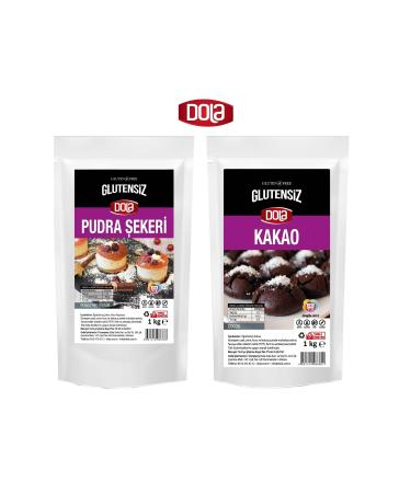 Dola 2-Piece Gluten-Free Cake Set Powdered Sugar and Cocoa 1 Kg X 2 Pieces