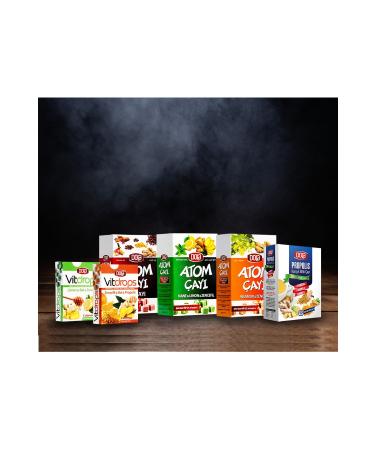 Dola 6-Piece Atom Tea and Pastille Set Winter Tea-mint Lemon-linden-propolis Tea-vitdrops Throat Pastille