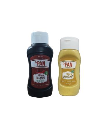 Dr. Pan Dr. Pan 2-Pack Sugar-Free Sauce Hot Chili Sauce 525 gr - Mustard Sauce 260 gr Sugar-Free Low Calorie