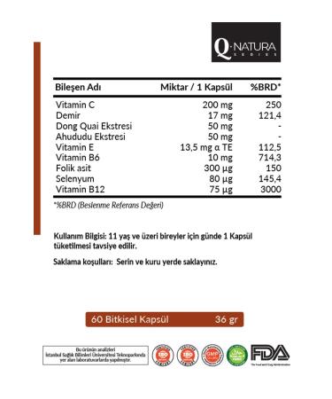 Q natura series Iron Bisglycinate Iron 60 Herbal Capsules - Buy Online on GoSupps.com