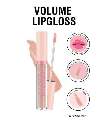 Lollis Volume Lipgloss 02 Powder Fairy / Lip Gloss 02 Powder Fairy