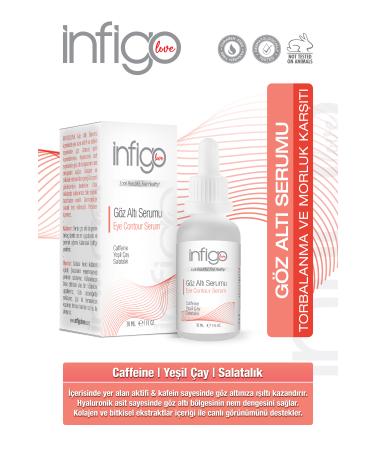 infigolove Anti-Puffiness and Dark Circle Brightening Caffeine Under Eye Serum 30 ml