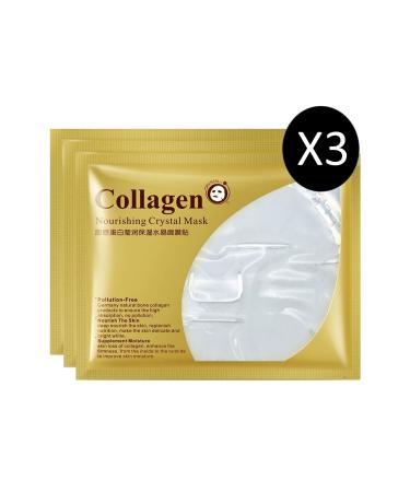 BIOAQUA Double Collagen Bomb 3-Piece Nourishing Firming Absorbable Crystal Collagen Mask Set 60 gr x 3 Pieces