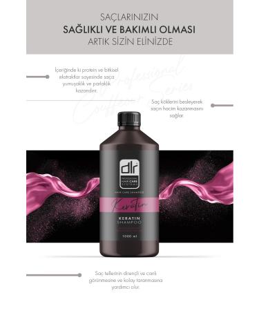 DLR Keratin Shampoo 1000 ml Professional Hairdresser Quality Repair and Shine! - Buy Online on GoSupps.com